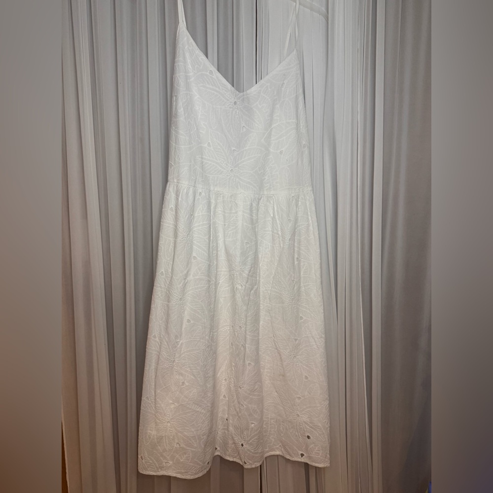 Saks Fifth Avenue White Floral Maxi Dress
